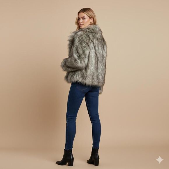 Fashion Nova Women's Faux Fur Jacket - Cozy & Stylish Outerwearfashion